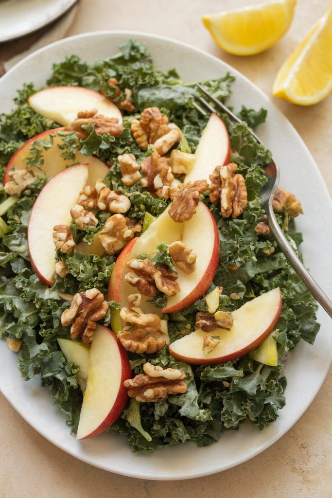 Kale and Apple Salad with Lemon Dressing