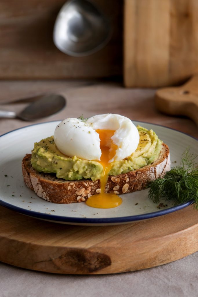 Poached Eggs and Smashed Avocado