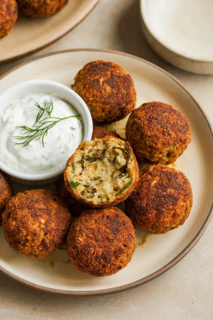 Baked Falafel with Tzatziki
