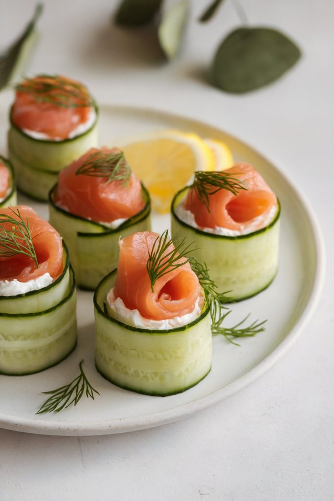 Smoked Salmon Cucumber Rolls