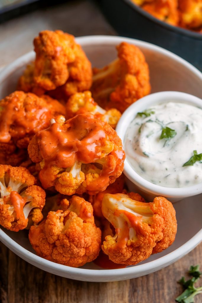 Air-Fried Buffalo Cauliflower Bites