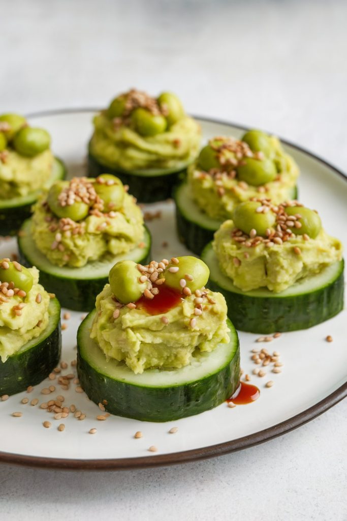 Edamame & Avocado Sushi Bites