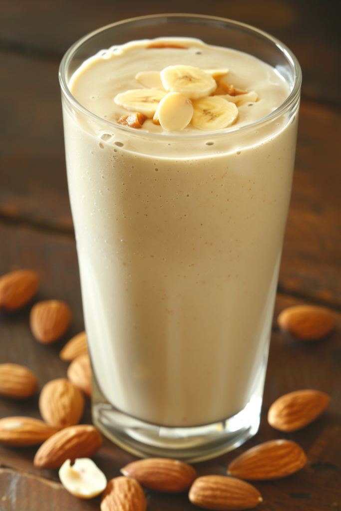 Smoothie With Spinach, Banana, and Almond Butter