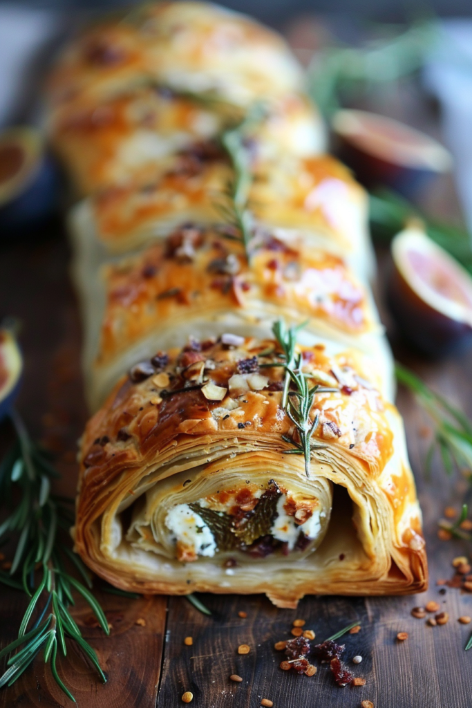 Fig and Goat Cheese Puff Pastry Roll