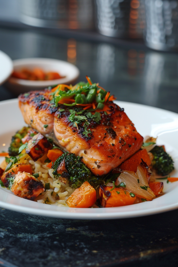 Salmon With Roasted Vegetables