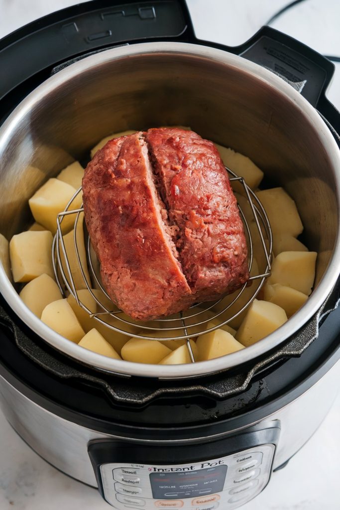 Instant Pot Meatloaf and Mashed Potatoes