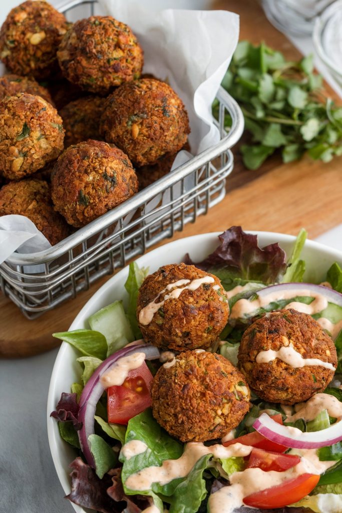 Air Fryer Falafel Salad