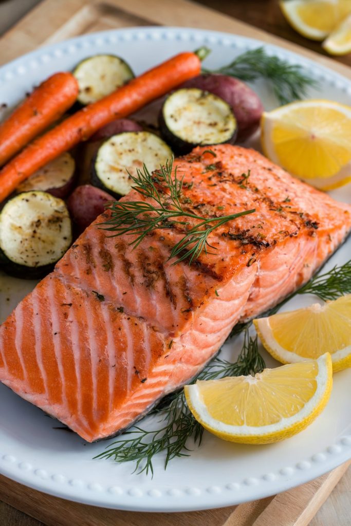 Grilled Salmon with Lemon and Dill