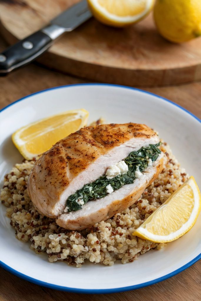 Spinach and Feta Stuffed Chicken Breast