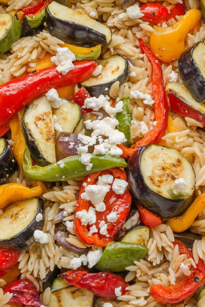 Orzo Pasta Salad with Roasted Vegetables