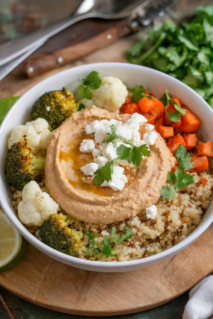 Mediterranean Quinoa Bowl with Roasted Vegetables