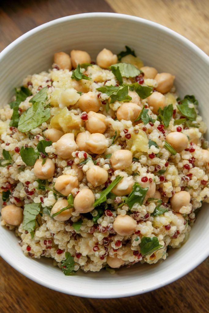 Mediterranean Quinoa Salad with Chickpeas and Herbs