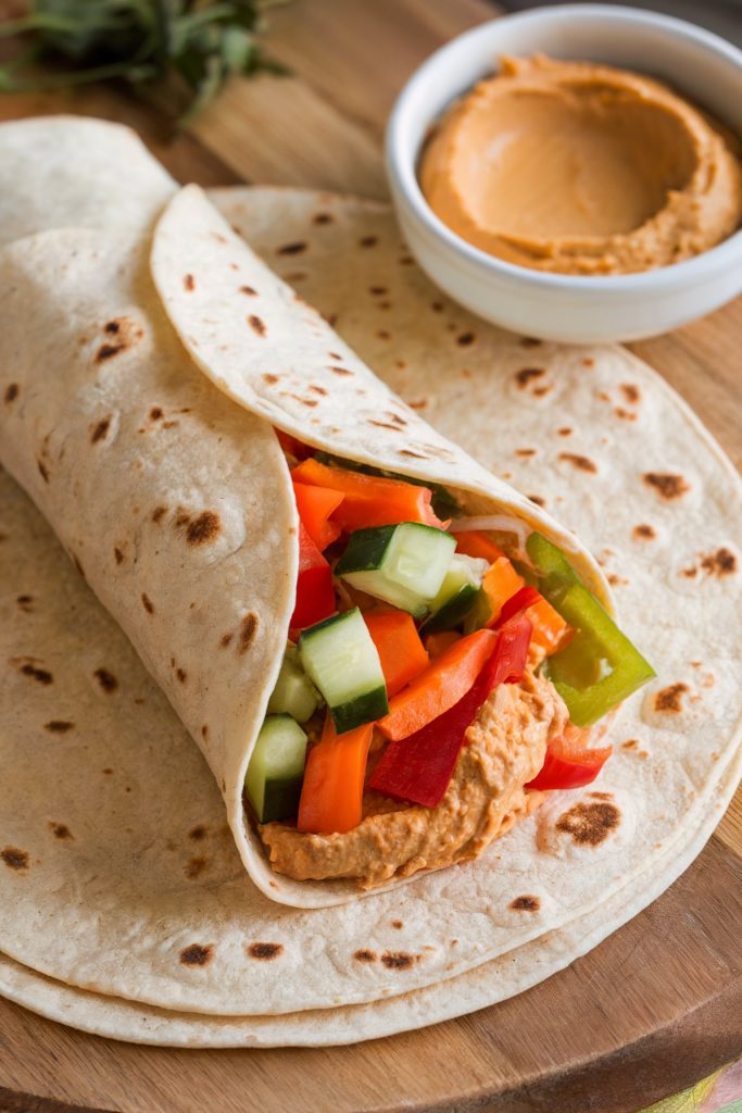 Hummus Veggie Wraps