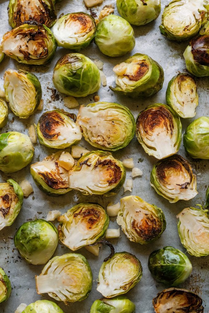  Garlic Parmesan Roasted Brussels Sprouts