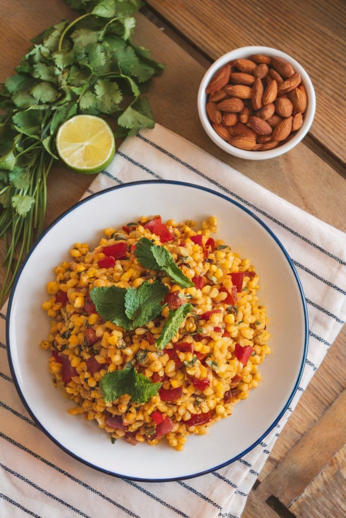 Curried Roasted Cauliflower Rice