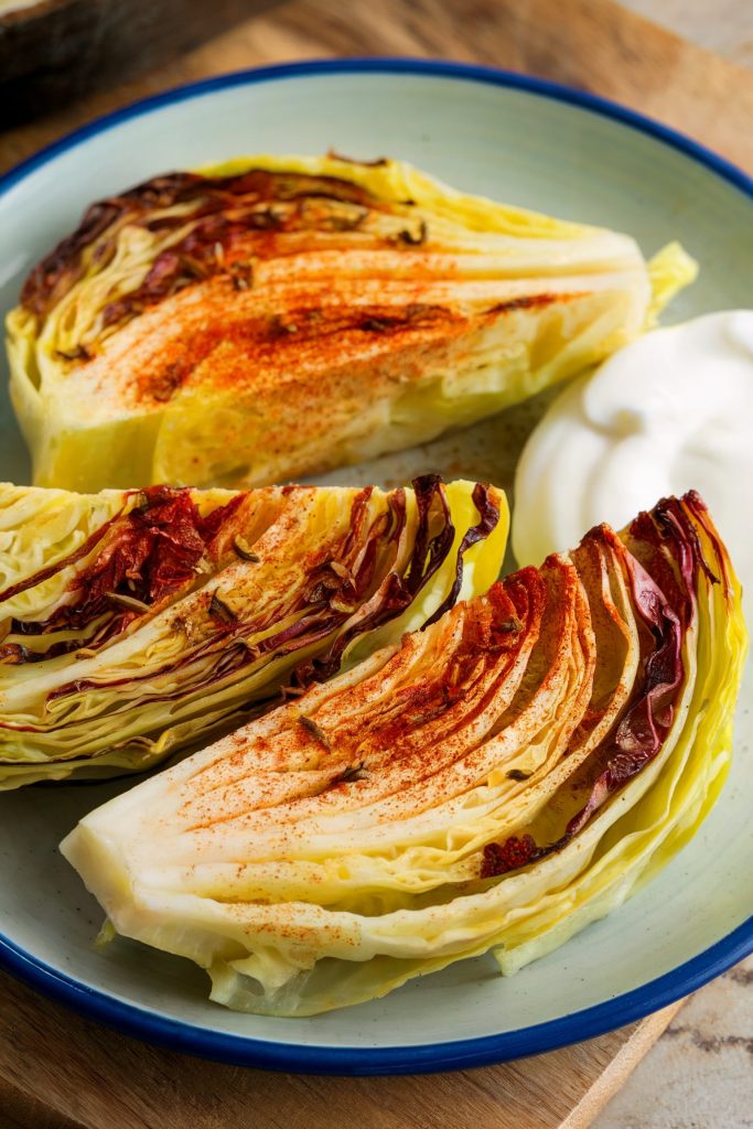 Spicy Roasted Cabbage Wedges