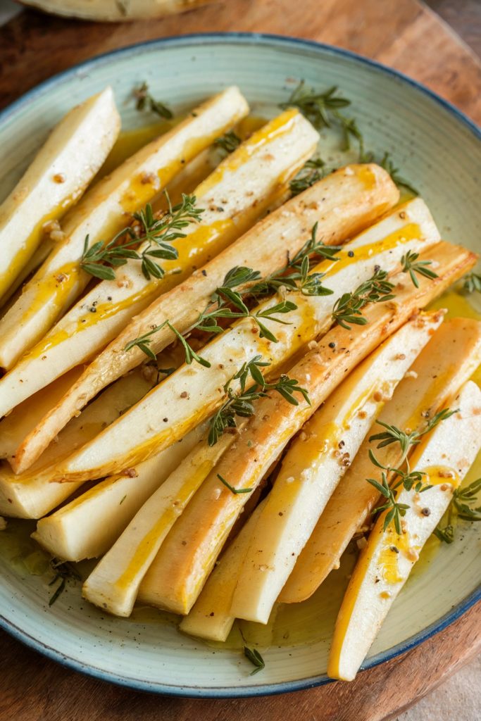 Roasted Parsnips with Honey and Mustard