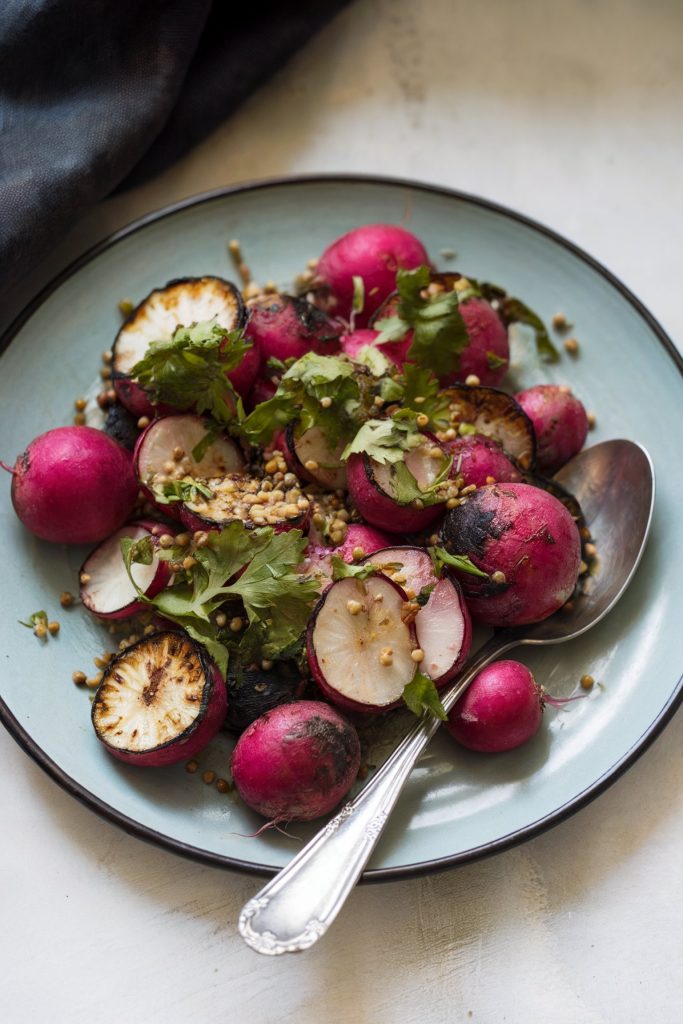 Garlic Herb Roasted Radishes