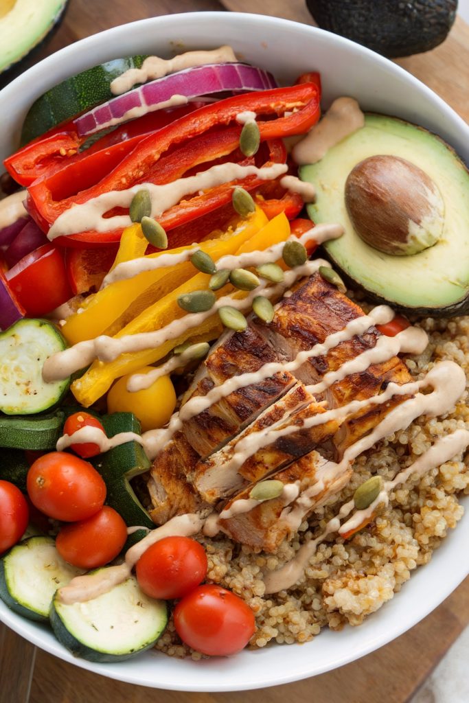Roasted Vegetable and Quinoa Bowls