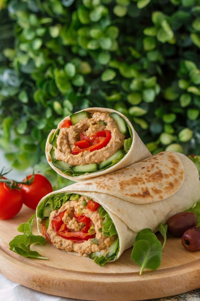 Hummus and Veggie Wraps