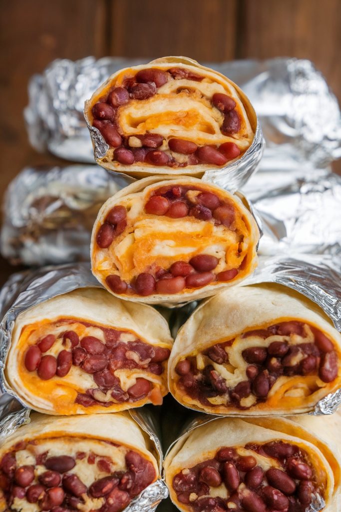 Freezer Bean and Cheese Burritos