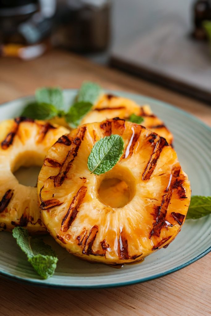 Grilled Pineapple With Honey and Mint