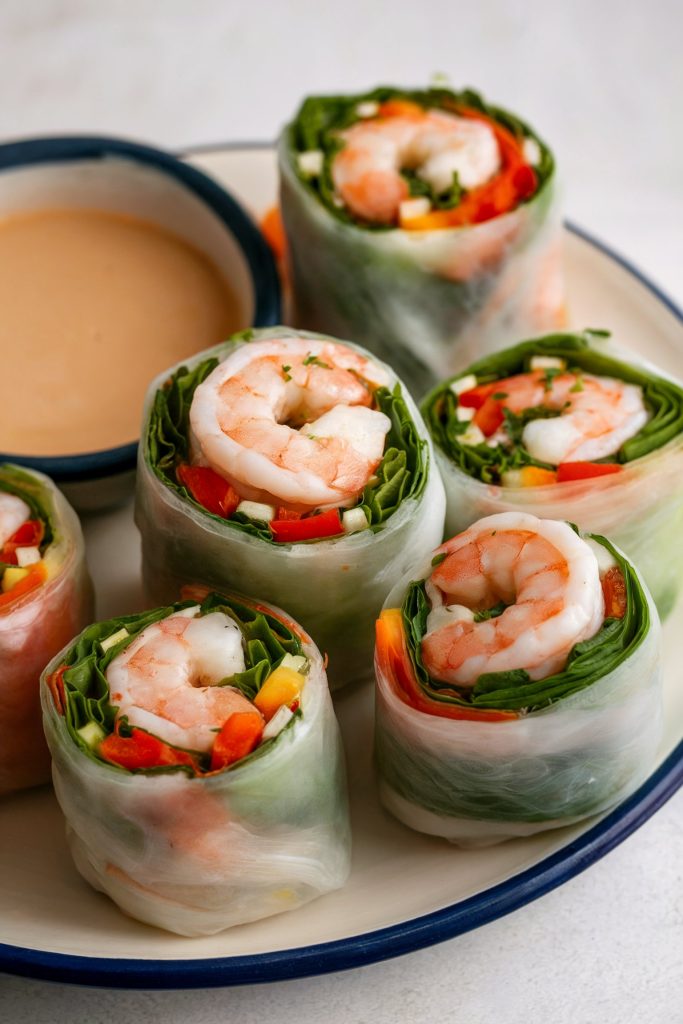 Summer Rolls With Almond Butter Satay