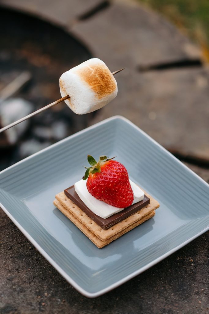 Campfire Smores With Dark Chocolate and Fruit