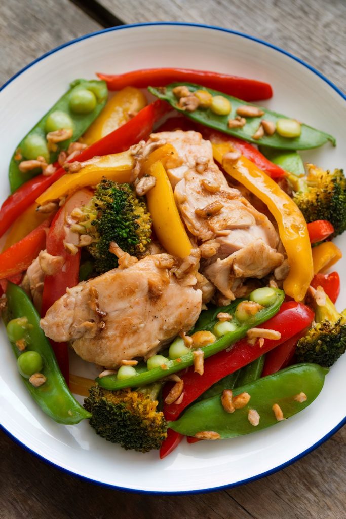 Chicken Stir-Fry With Mediterranean Vegetables