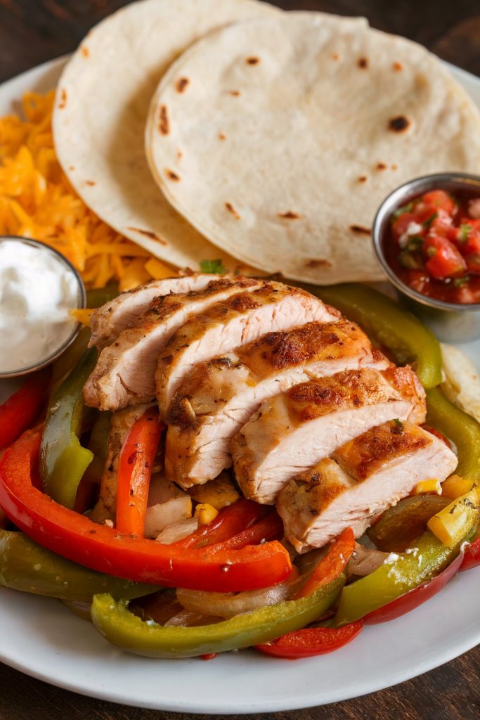 Chicken Fajitas With Bell Peppers and Onions