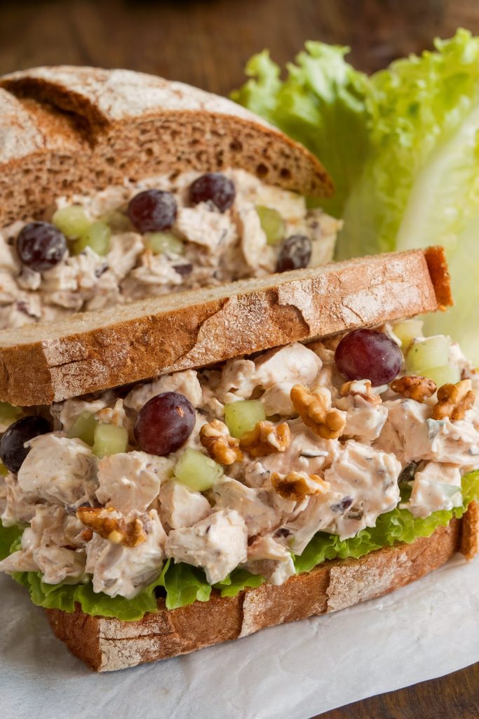 Chicken Salad Sandwiches With Grapes and Walnuts