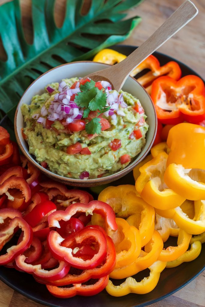 Bell Peppers With Guacamole