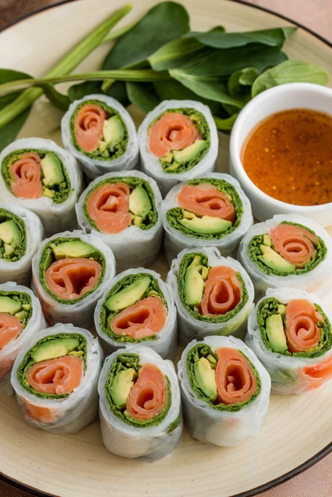 Smoked Salmon and Avocado Summer Rolls