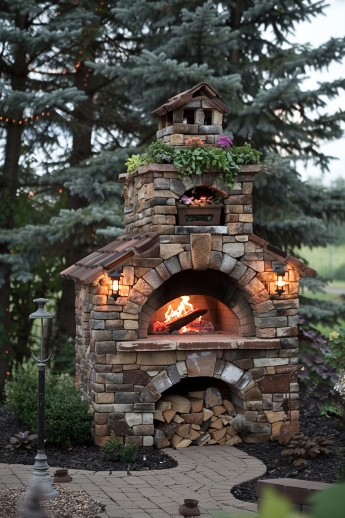 Brick Pizza Oven Corner