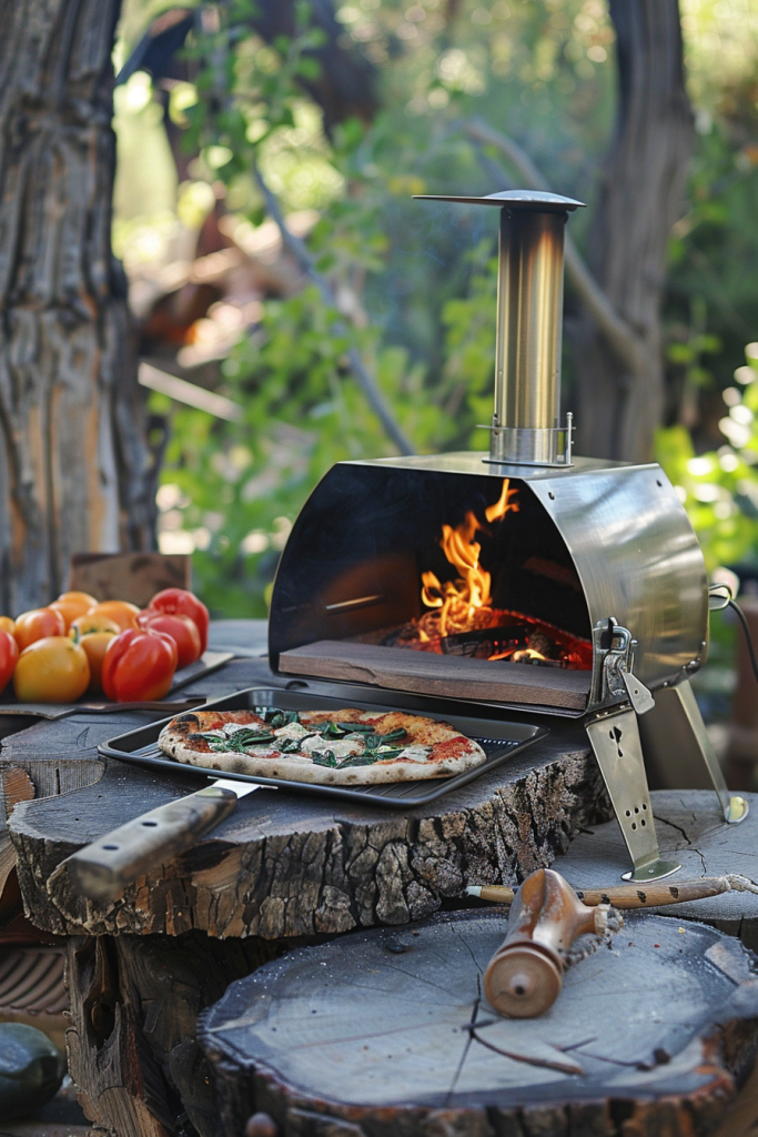 Portable Pizza Oven Setup