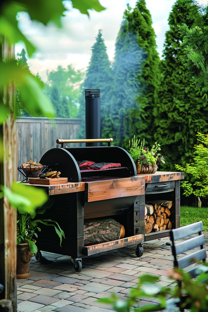 Offset Smoker Station
