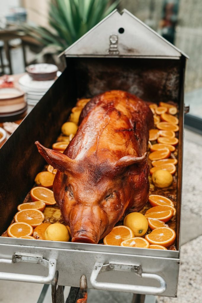 Cajun-Style Pig Roasting Pit