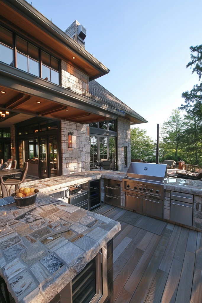 U-Shaped Outdoor Kitchen