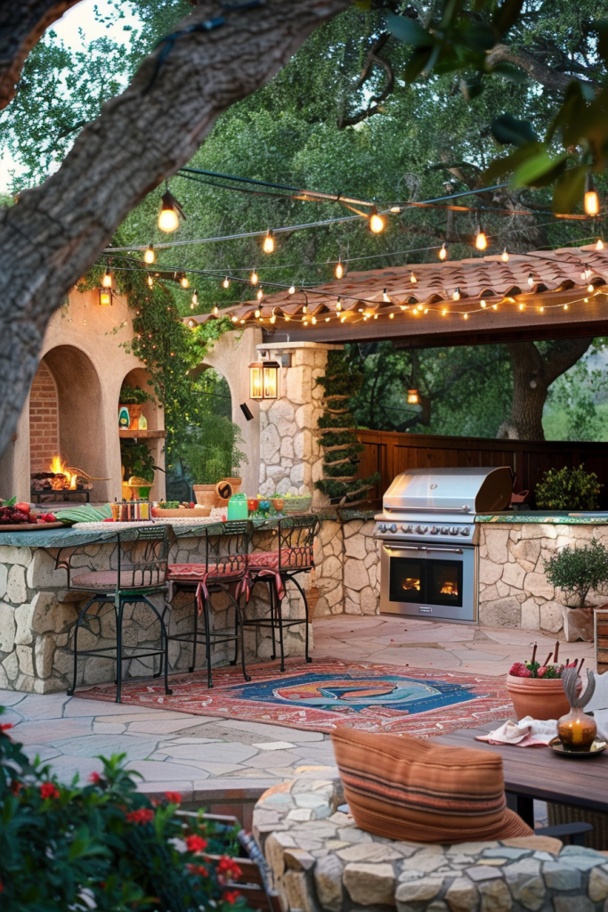 Mediterranean-Inspired Cooking Area