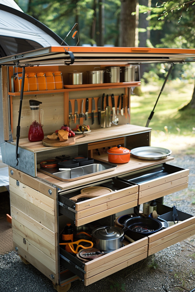 Pop-Up Camping-Style Outdoor Kitchen