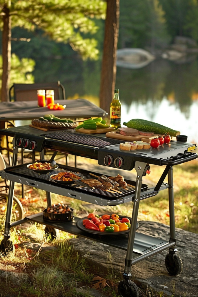 Portable Folding Cooking Table & Grill
