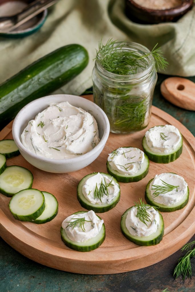 Creamy Dill Cucumber Bites