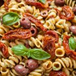 A sundried tomato pasta salad