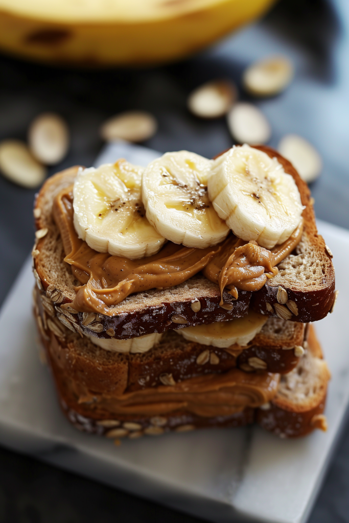 Almond Butter Banana Sandwich
