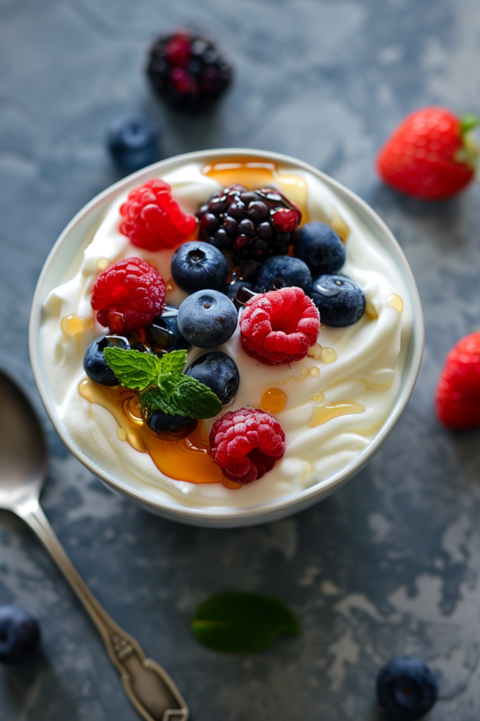 Greek Yogurt with Honey and Berries
