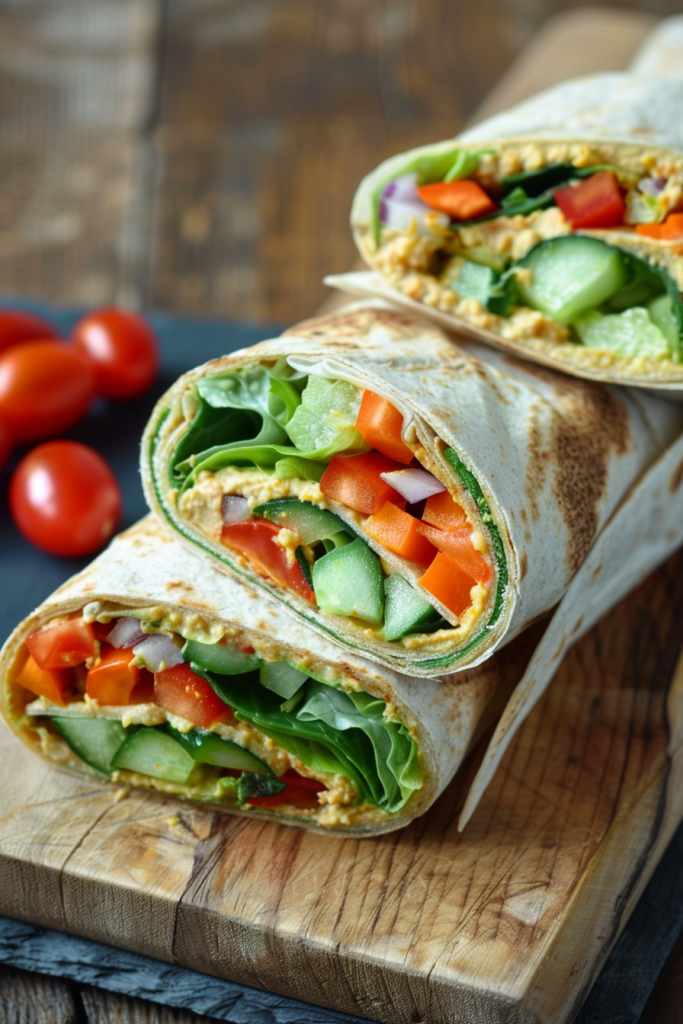 Hummus and Veggie Wraps