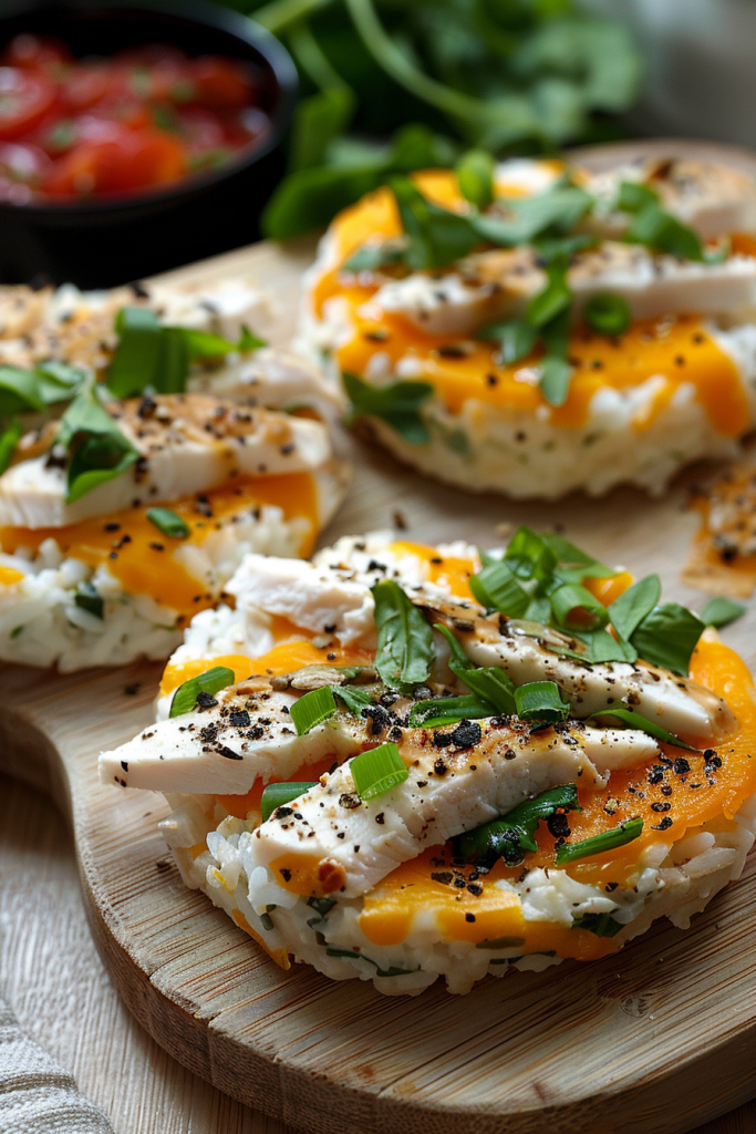 Rice Cake with Turkey and Cheese
