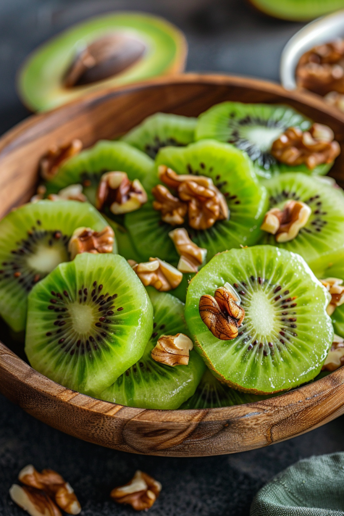 Sliced Kiwi with Walnuts
