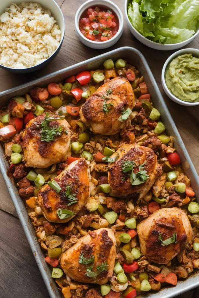 Sheet Pan Chicken Tinga Bowls