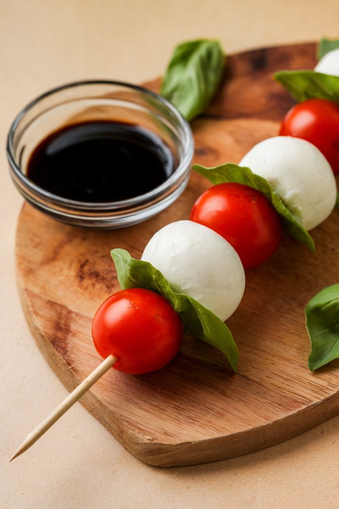 Caprese Skewers With Balsamic Glaze